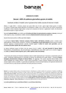 Banzai: +60% di audience giornaliera grazie al mobile