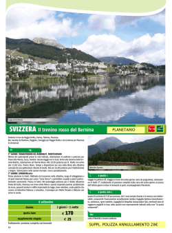 SVIZZERA Il trenino rosso del Bernina