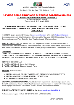 locandina - ACSI Ciclismo Reggio Calabria
