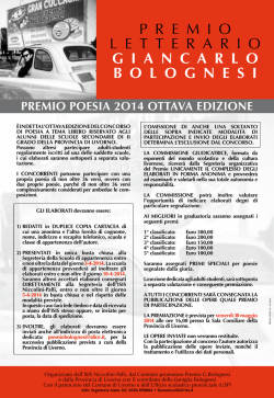 Premio Letterario G.Bolognesi VIII edizione