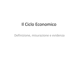 Definire e misurare il ciclo economico (slides)