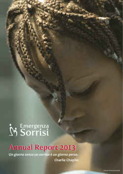 Annual Report 2013 - Emergenza Sorrisi