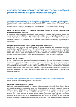 abstract del Convegno in formato  cliccando su questo link