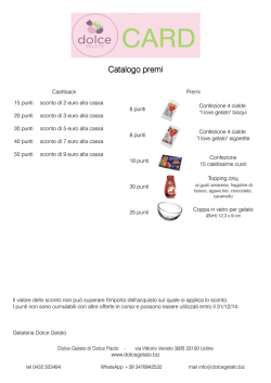 Catalogo premi - Dolce Gelato