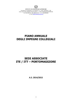 Piano impegni 2014/15 - ITE-ITT (PDF)