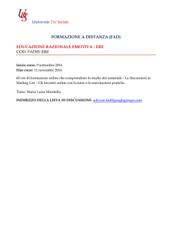EDUCAZIONE RAZIONALE EMOTIVA