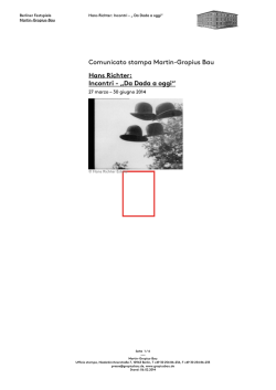 Hans Richter: Incontri - &bdquo;Da Dada a oggi&ldquo;