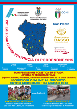 2 8 E d iz io n e C O P PA PROVINCIA DI