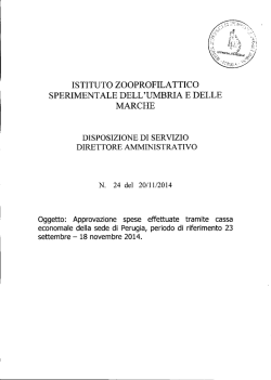 approvazione spese effettuate tramite cassa economale della sede
