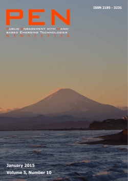 January 2015 Volume 5, Number 10