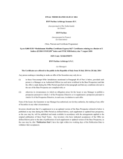 ISIN: XS1061550973 - Banca Mediolanum