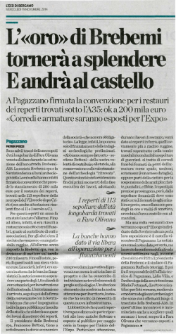 Nel castello saranno esposti i reperti ritrovati durante la