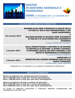 master in gestione aziendale e finanziaria udine, 25