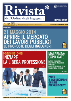 scarica la newsletter. - Ordine degli Ingegneri della Provincia di Milano
