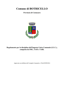 (CZ) REGOLAMENTO IUC 2014