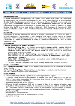 Avviso di Regata Carthago X2 e con equipaggio