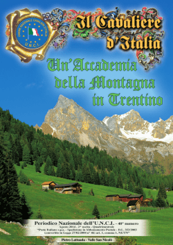 COMUNiCAziONE iMPORTANTE - Sezione Provinciale di Bergamo