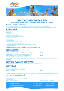 Tariffe per gruppi - Wave Sesto | Parco Acquatico Sesto Calende