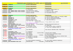 Calendario gare FCI Bergamo stagione 2014