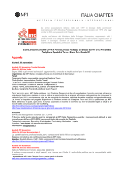 Agenda MPI Italia a BTC 2014