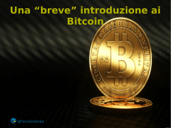 Una “breve” introduzione ai Bitcoin
