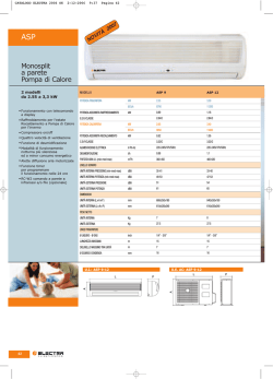 Monosplit a parete Pompa di Calore