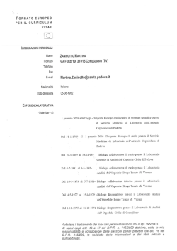 curriculum - Azienda Ospedaliera di Padova