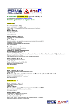 Iniziative &ldquo;periferiche&rdquo; ad ingresso libero