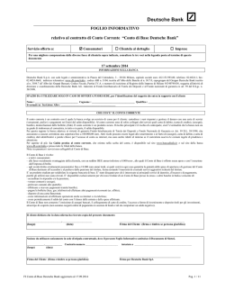 Foglio informativo - Deutsche Bank S.p.A.