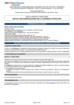 Fogli informativi Banca Popolare di Ancona