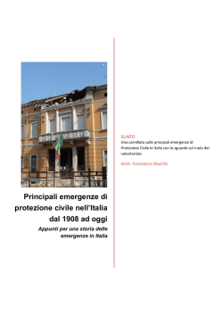 Dispensa_Storia emergenze - arch. Francesco Stucchi