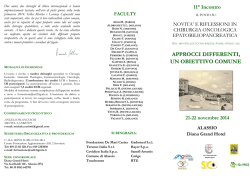 APPROCCI DIFFERENTI, UN OBIETTIVO COMUNE