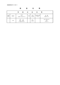 （6）教員名簿