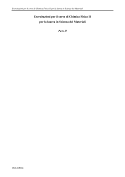 Esercitazioni - Dipartimento di Scienze Chimiche