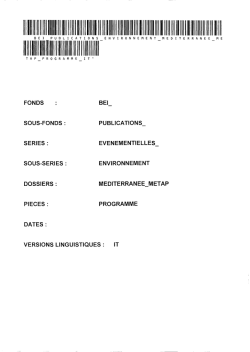 FONDS BEI SOUS-FONDS : PUBLICATIONS SERIES