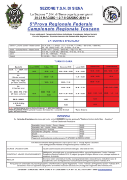5^ Regionale a Siena