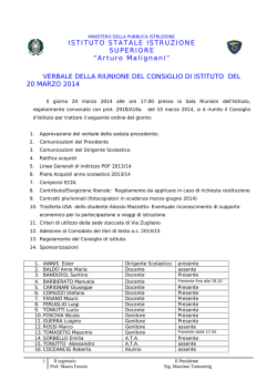 Estratto delibere C.I. del 20 Marzo 2014