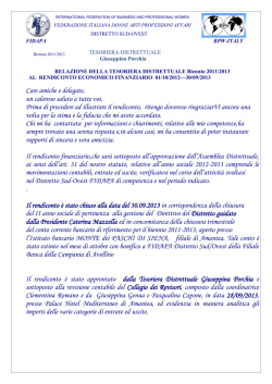 Care amiche e delegate, un caloroso saluto a tutte voi. Prima di