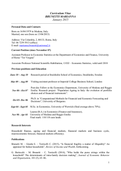 Curriculum Vitae BRUNETTI MARIANNA July 2014
