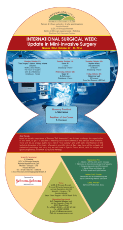 INTERNATIONAL SURGICAL WEEK: Update in Mini