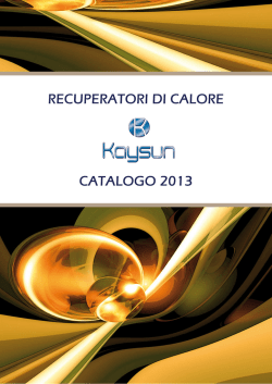 KAYSUN Fimpi Catalogo Recuperatori 2013