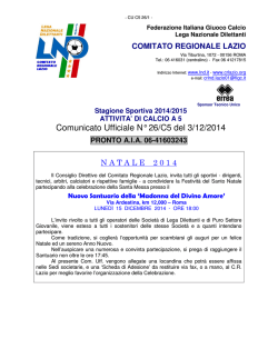 Com. Uff. LND FUTSAL ROMA SERIEDM