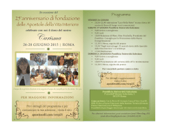 Carisma - le apostole della vita interiore