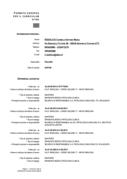 FORMATO EUROPEO PER IL CURRICULUM VITAE