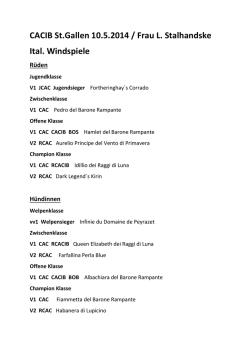 CACIB St.Gallen 10.5.2014 / Frau L. Stalhandske Ital