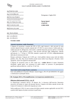 Circolare semplificazioni fiscali