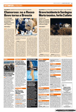 Clamoroso: no a Recco Bovo torna a Brescia Grave