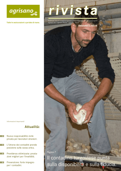 Il contadino turgoviese punta sulla disponibilità e sulla