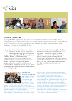 Newsletter - Food In Later Life (FILL)