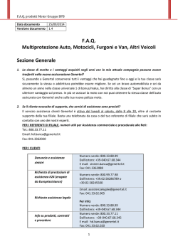 F.A.Q. prodotti Motor Gruppo BPB